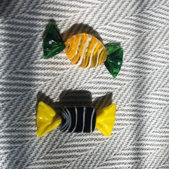 Vintage Art Glass candy 7 unique pieces glass art - Picture 6 of 9